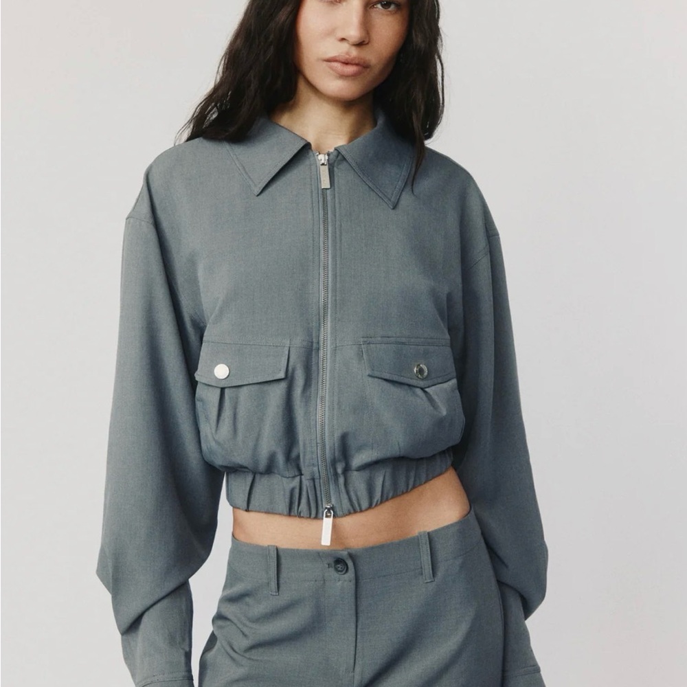 With Jean Monroe Jacket - NWT Size S - Charcoal